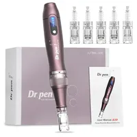 Dr. pen Ultima A10 Microneedling Pen for Beginners, Drahtloser Elektrischer Derma Pen Mikroneedling mit 5 Typen Ersatzkartuschen, Für Haar, Gesicht, Körper, Hautpflege, Für Zu Hause & Unterwegs