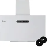 KKT KOLBE Dunstabzugshaube 60cm A+++ | Umluft Abluft | Kopffrei Wandhaube | Weiß | Metall | LED-Beleuchtung | Gestensteuerung | SensorTouch | Akti... - Weiß