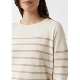 Comma, Feinstrickpullover mit Strukturstreifen Beige 46