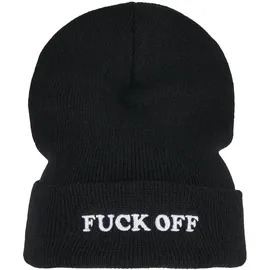 Mister Tee Fuck Off Beanie Schwarz/Weiß