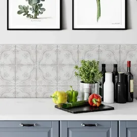 wall-art K&L Wall Art Fliesenaufkleber »Retro Stern Betonoptik«, selbstklebend