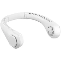 Infactory Mobiler Akku-Doppelventilator zum Umhängen, 3-stufig, 2.400 mAh