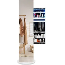 Costway Schmuckschrank mit Spiegel Spiegelschrank mit LED,