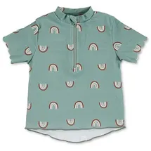 Sterntaler Badeshirt kurzarm Regenbogen in sattes grün | Gr.: 80