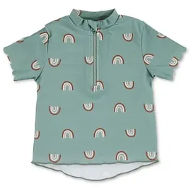 Sterntaler Badeshirt kurzarm Regenbogen in sattes grün | Gr.: 80