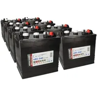 Q-Batteries 8x Q-Batteries 6DC-240 6V 240Ah Deep Cycle Traktionsbatterie