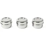 Eco Brotbox Chutney Boxen 3er Set Edelstahl Mini-Behälter | BPA-Frei | spülmaschinenfest mit je 60 ml Füllvolumen | für Dips und Soßen