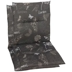 Sesselauflage GO-DE "Amalfi", grau, B:48cm H:4cm T:108cm, Baumwolle, Polyester, Polyurethan, Polsterauflagen, 108x48 cm