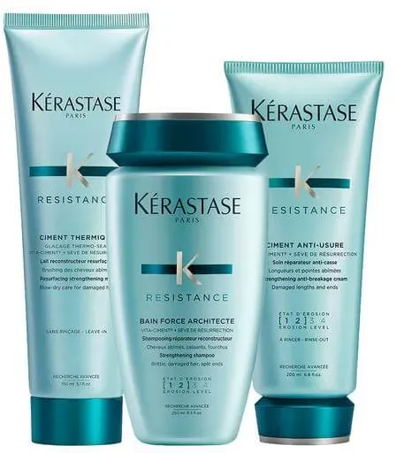 Kérastase Résistance Force Set (Shampoo 250ml + Conditioner 200ml + Ciment Thermique 150ml )