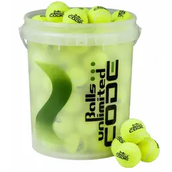Tennisbälle - Balls Unlimited Code Green - 60 Bälle im Eimer - gelb/gelb