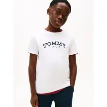 Tommy Hilfiger T-Shirt Regular fit, für Kinder bis 16 Jahre, Druck weiß 12 (152)
