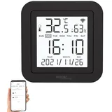 Luminea Home Control Lernfähige IR-Fernbedienung, Temperatur/Luftfeuchte, Display und App