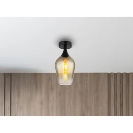 meineWunschleuchte Kleine LED Deckenleuchte für Wohnzimmer Lampenschirm Glas, Ø15cm