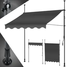 Kesser Klemmmarkise mit Handkurbel 200 cm anthrazit