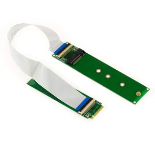 KALEA-INFORMATIQUE Riser-Verlängerung für M.2 NGFF-Anschluss, M2 PCIe M Key AHCI oder NVMe SSD-Unterstützung mit 20 cm Flexibler Tischdecke.