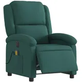 vidaXL Massagesessel Elektrisch 86,5 x 99,5 x 0 cm Dunkelgrün mit Fernbedienung