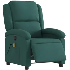 vidaXL Massagesessel Elektrisch 86,5 x 99,5 x 0 cm Dunkelgrün mit Fernbedienung