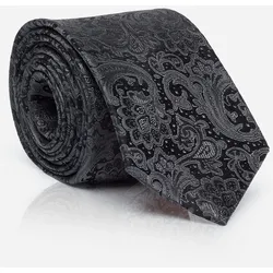 Krawatte MONTI "LUAN", Damen, grau mit paisley, muster, Seide, klassisch,modisch, Krawatten, aus 100 % Seide – mit edlem Paisley-Muster für festliche Anlässe