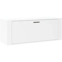 vidaXL Wand-Schuhschrank Weiß 100x35x38 cm Holzwerkstoff