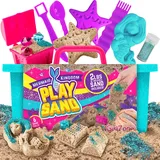 GirlZone Geschenke für Mädchen Meerjungfrau Spielsand 1kg Magischer Sand, Spielset für Kinder mit Edelsteinen, Tragetasche und Mehr, Lustiges Spielset