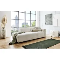 Home affaire 2-Sitzer Noord mit Kedernaht, Breite 227 cm, Cord, Struktur, Webstoff, mit Wellenunterfederung, Massivholzrahmen beige