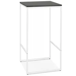 Hochtisch Industriestil Holz Metall | Stehtisch für Wohnzimmer Küche Büro | Bartisch Schwarz Weiß Melamin | Modern Minimalistisch | Kadima Design