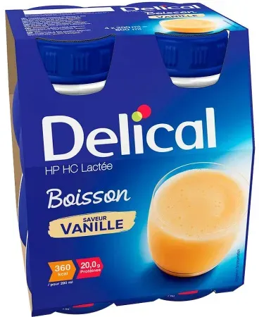 Delical HP HC Milchgetränk Vanille-Geschmack 4x200ml