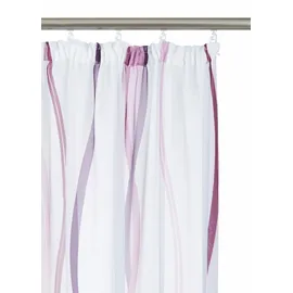 MY HOME Gardine MY HOME "Dimona" Gr. 2, weiß (weiß, beere), B:140cm H:175cm, Voile, Polyester, Gardinen, Gardine, 2er-Set, Bestseller, Polyester, Wellen