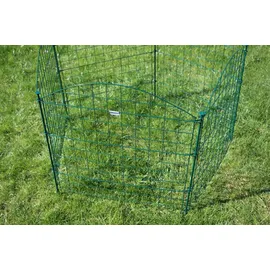 HC Garten & Freizeit 11tlg. Teichzaun Oberbogen, ca. 390 x 78,5 cm - Dunkelgrün