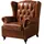 JV moebel Ohrensessel Chesterfield 95 x 102 x 87 cm Braun
