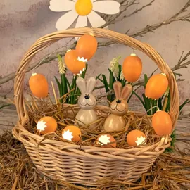 IDENA LED Lichterkette Ostern 10 LED 1,2 m Warmweiß