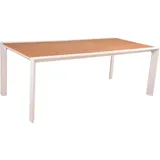 Garden Pleasure VENICE Gartentisch 200 x 100 x 74 cm Braun/Weiß