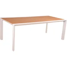 Garden Pleasure VENICE Gartentisch 200 x 100 x 74 cm Braun/Weiß