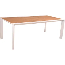 Garden Pleasure VENICE Gartentisch 200 x 100 x 74 cm Braun/Weiß