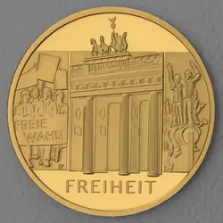 Goldmünze 100 Euro Freiheit 2022  Säulen der Demokratie (Deutschland)