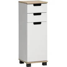 Schildmeyer Emmik Stauraumschrank 30,3 x 88,1 x 32,6 cm Weiß/Eiche