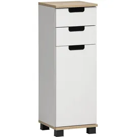 Schildmeyer Emmik Stauraumschrank 30,3 x 88,1 x 32,6 cm Weiß/Eiche