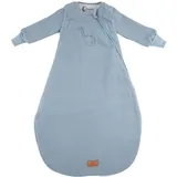 Sterntaler Schlafsack mit Armen 90 cm Rexi - Kinder und Baby Schlafsack aus Jersey in Waffeloptik, mit Ärmeln, gefüttert mit Jersey, leicht wattiert, seitliche Kabelöffnung, TOG 2,0 - blau