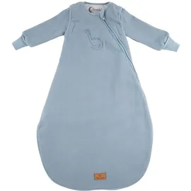Sterntaler Schlafsack mit Armen 90 cm Rexi - Kinder und Baby Schlafsack aus Jersey in Waffeloptik, mit Ärmeln, gefüttert mit Jersey, leicht wattiert, seitliche Kabelöffnung, TOG 2,0 - blau