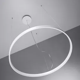 Sollux Lighting Hängelampe Pendelleuchte Wohnzimmerlampe rund LED Esszimmerleuchte Ring schwarz