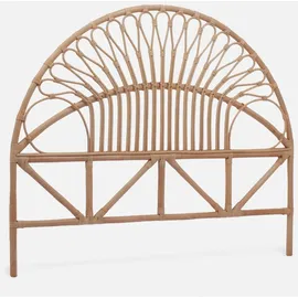sweeek Kopfteil aus Rattan, Naturfarben - 140 cm, - sweeek