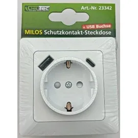 ChiliTec Schuko-Steckdose Unterputz USB-C/PD Weiß