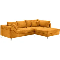 Mr. Couch Ecksofa MR. COUCH "Portofino, L-Form", orange (dolce 9 curry), B:317cm H:98cm T:228cm, Dolce (100% Polyester), Sofas, Ecksofa, Mit Kaltschaumpolsterung, bis 140 kg belastbar