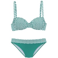 JETTE Bügel-Bikini, Damen grün-weiß, Gr.38 Cup B,