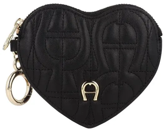 AIGNER Diadora Taschenanhänger Leder 12 cm  schwarz