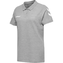 hummel GO Baumwoll Poloshirt Damen grey melange XS