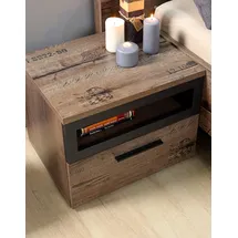 Forte Jacky B/H/T: 52 cm x 41 braun Nachtkonsolen und 1 Schubkasten