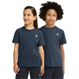 Jack Wolfskin Paw Kurzarm-t-shirt - Paw Midnight Sky - 128 cm