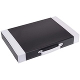 Gräwe Besteckkoffer GRÄWE Koffer schwarz/weiß leer für 30-tlg. Besteck, Kunstleder schwarz