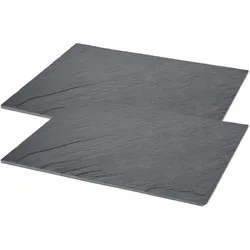 2er-Set Platzset Schieferplatte - Premium Tischdekoration für Weihnachten Geburtstag Apéro - Robust, langlebig, 40x30 cm - Für Hotel, Restaurant & Zuhause